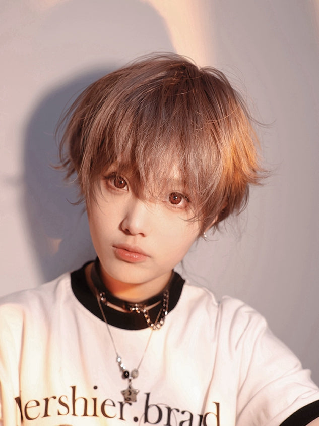 ブラウン王子ショートウィッグ