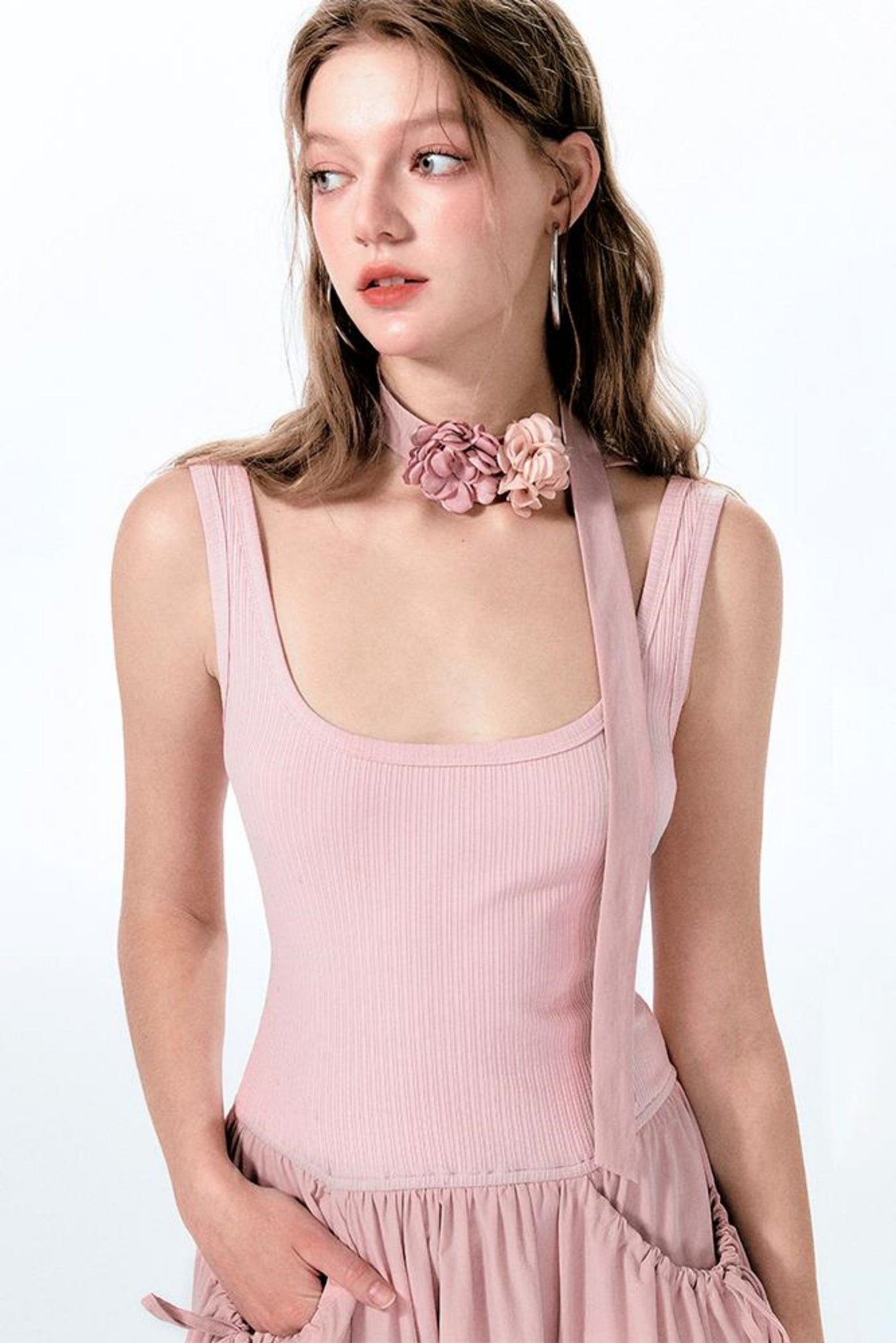 Kleid Coolred Pink Sleeve Mint Long Knot