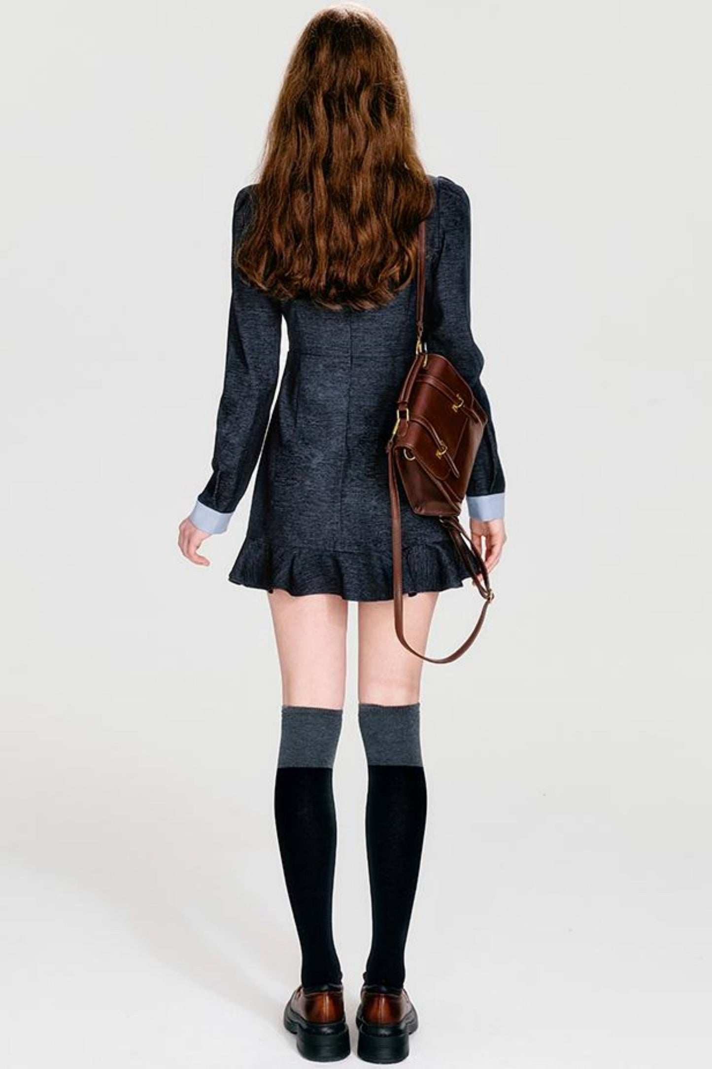 Bohormint-Schleifenkleid Cooler Kragen