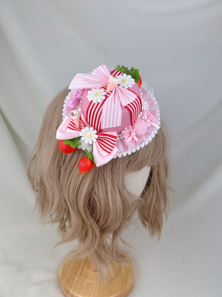 Mini Hat (3 Options) Color Strawberry-Themed
