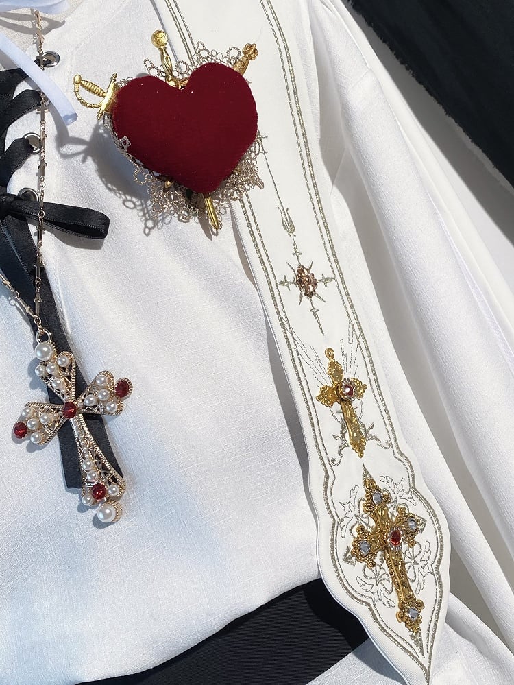 Red Brooch Heart-shaped