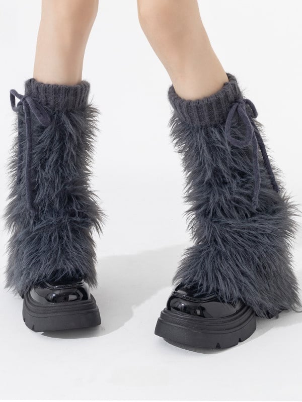 4 Colors Plush Flared Leg Warmers