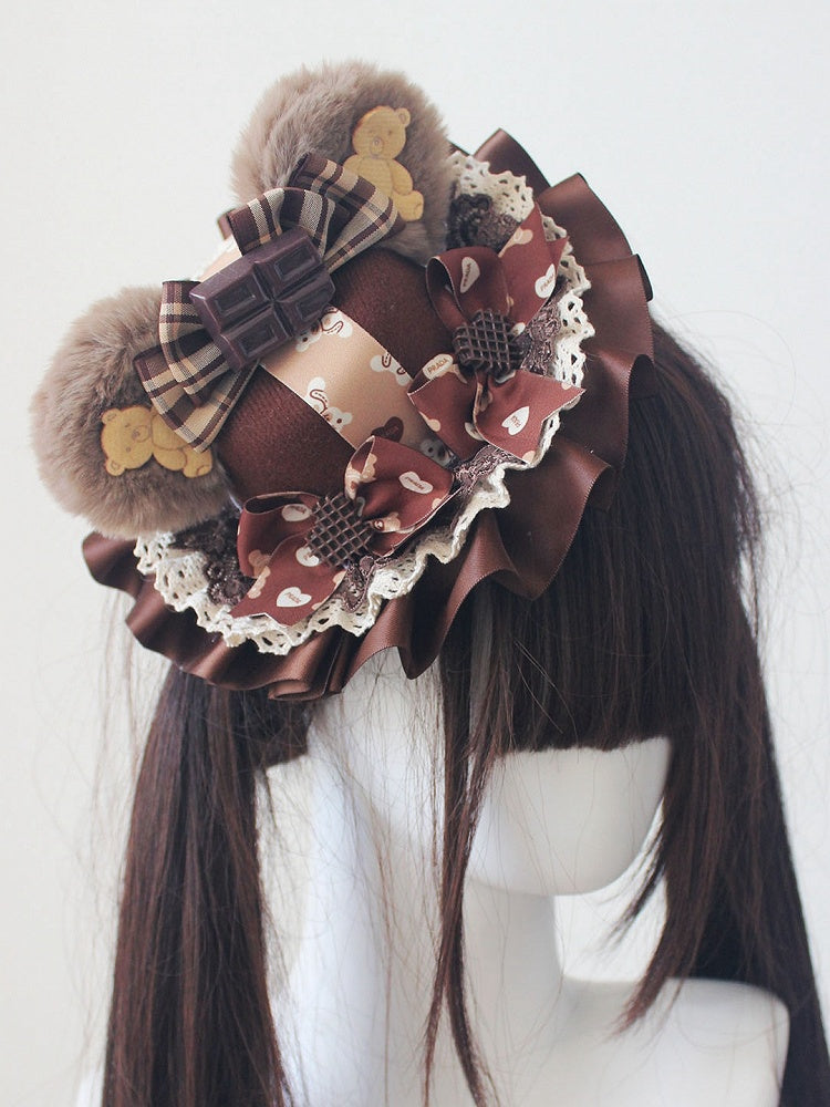 Bear Chocolate Sweet Hat Teddy Style Mini