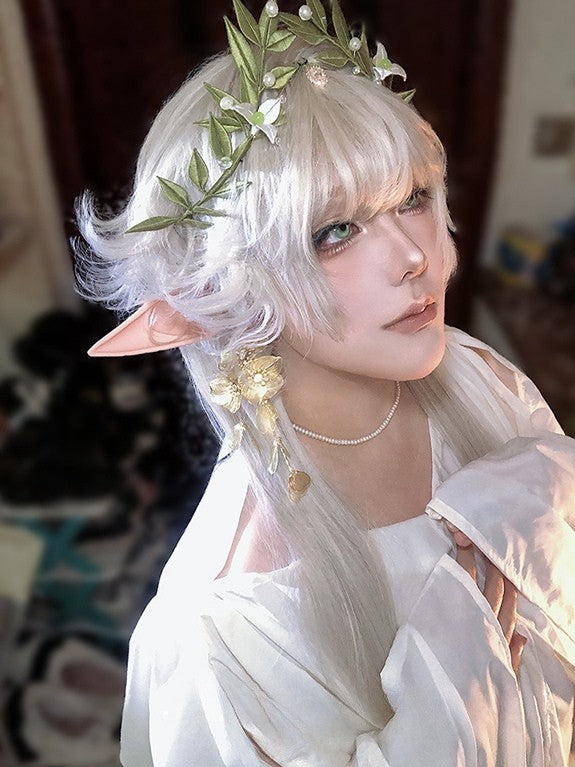 Blonde Pony 72 mit Air Beige glatte Perücke CM Länge