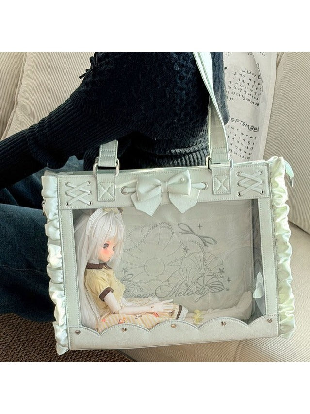 Green Tea Party BJD Doll Bag with Ruffles - Salt Tea