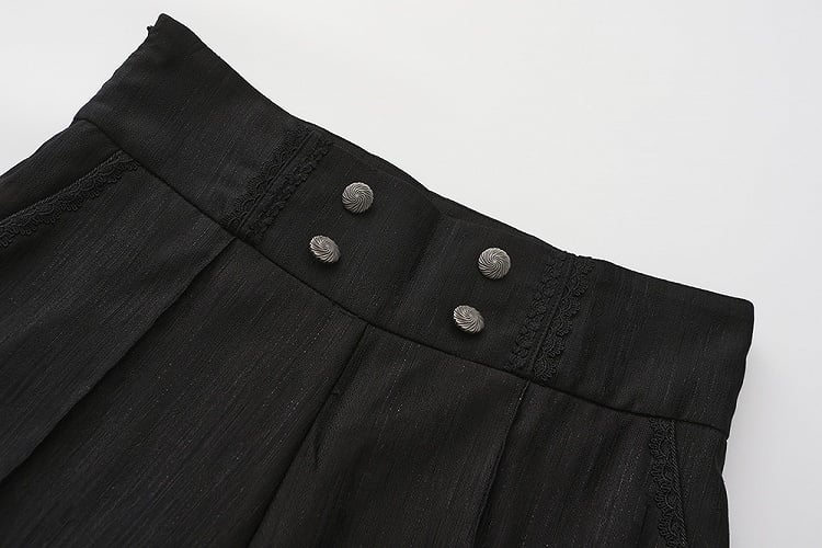 High Ouji Black Lolita Pants Style Prince Waist