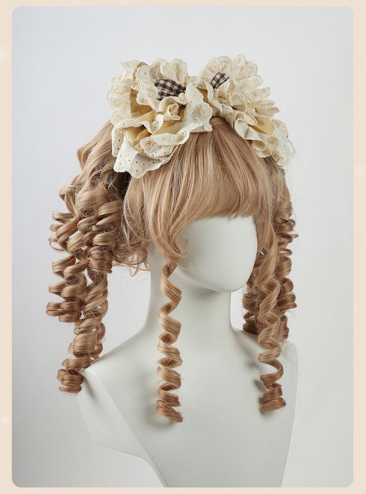 スイートロリータコーヒービッグリボンフリルレーストリムKC