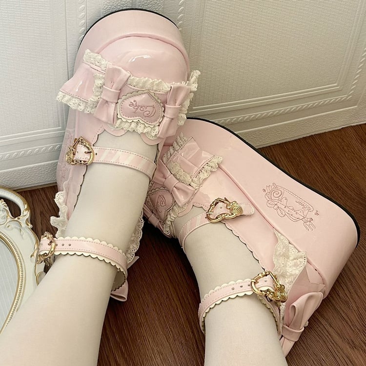 Pink Lolita Theme Platform with Mary Bear Sweet Janes