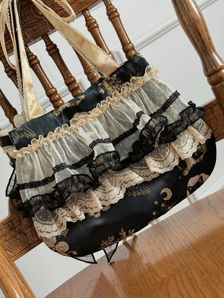 Black Silver Champagne Hand Bag /