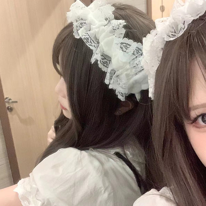 White Plush Ruffled Lace KC Wings with Angel