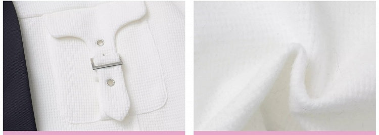 ホワイトスネークバックルストラップポケットシャツ(無料ネクタイ付き)