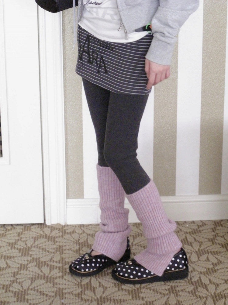 Slouchy Ribbed Knit Warmers Leg