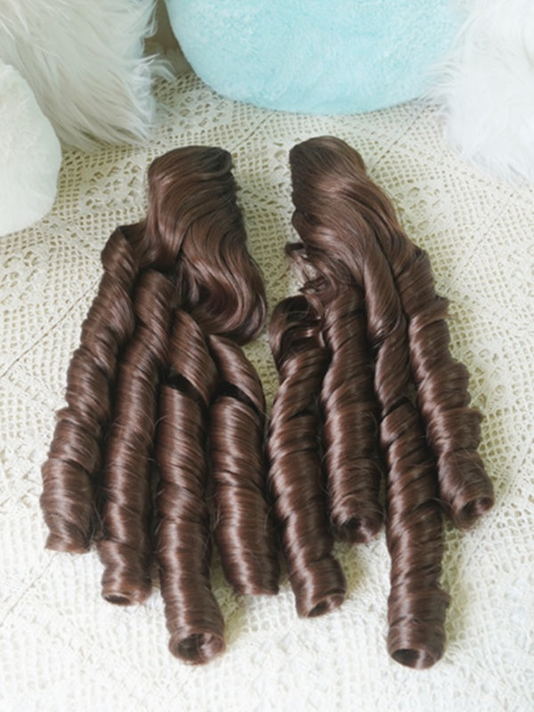 Black/Light Blonde/Blonde/Dark Brown Roman Curly Ponytail Claw Clips