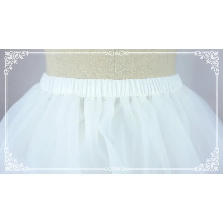 Petticoat Organza Clearance-White Puffy 43CM