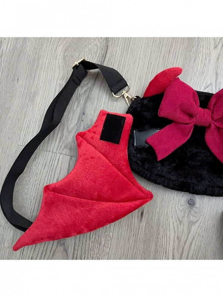 Double Shoulder Wing Bag with Bow Embellishment - Magic Diary