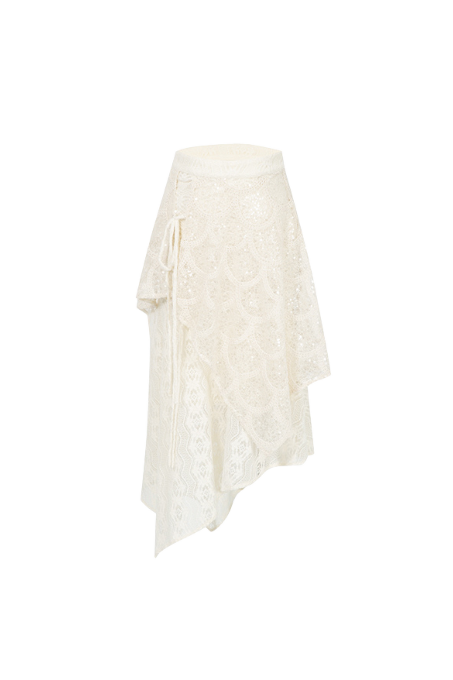 光沢のあるシアートップス+フレンチアシンメトリースカートレース