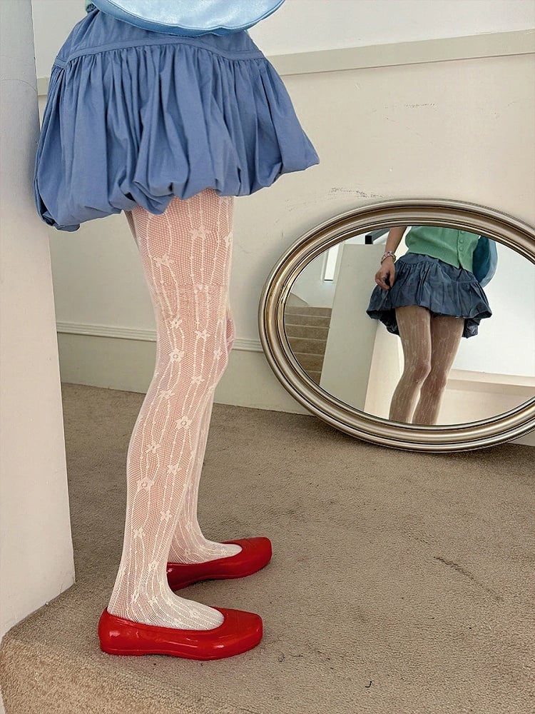 Floral Pattern (Romantic Pantyhose Style) Fishnet Versatile