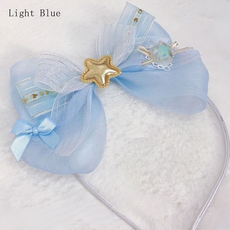 Lolita KC Idol Bowknot Blue Decorated Star Dark/Light