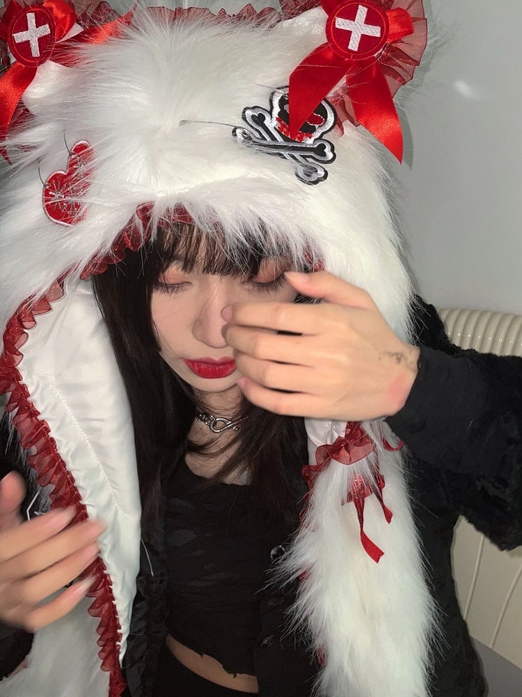 Cat 3-in-1 Gloves Plush Cute - Scarf Punk Hat Set Ear