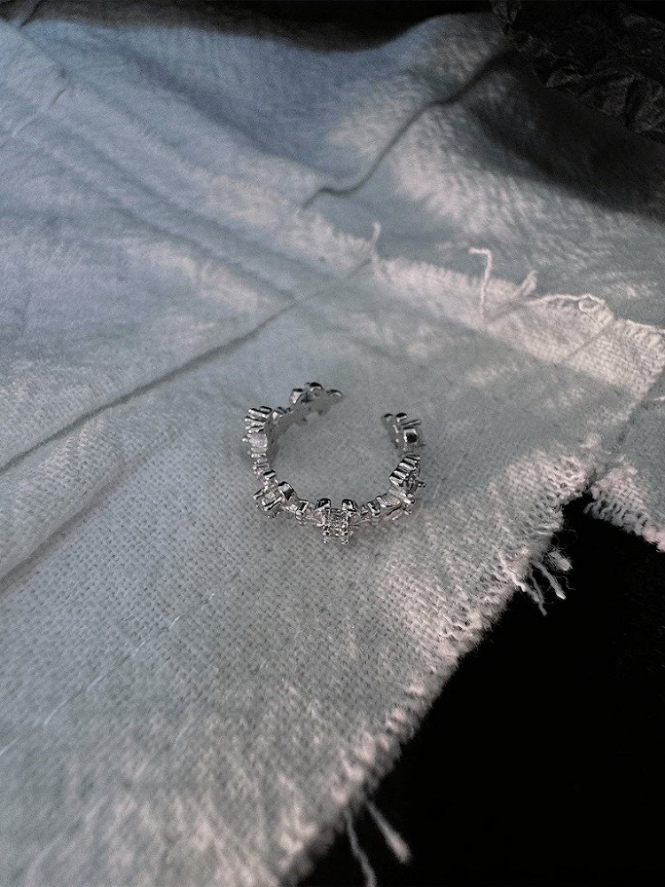 Silver Minimalist Gothic Ear Cuff - Insomnia Artist