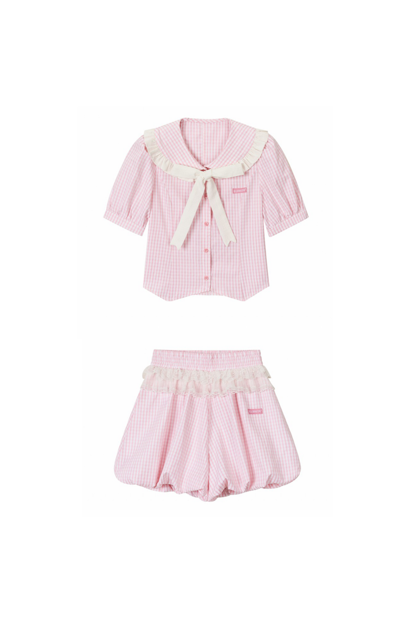 gestreifter Spitzenpuppenballon Peachy + Oberteilhose Bubbles