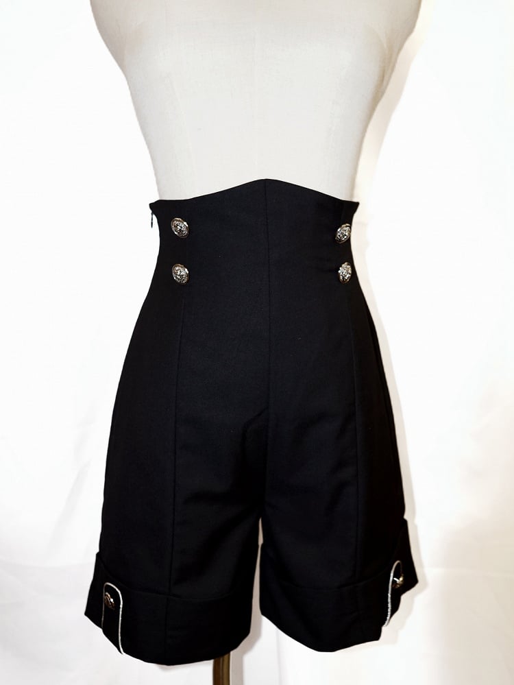 ショーツ王子 ハイファッション ウエスト ロリータ ブラック