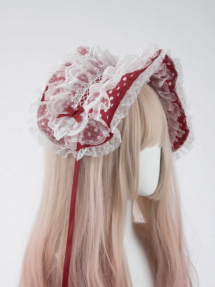 Hairband Set Ear Pastel Red + Bunny Removable Bundle 2-Piece Collection