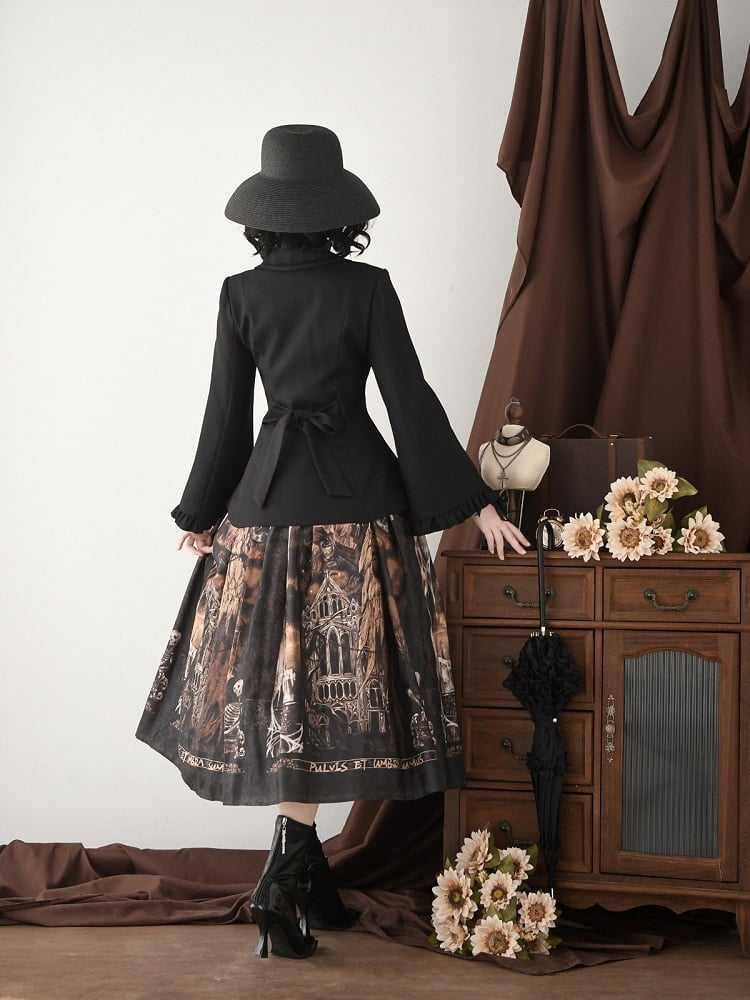 Black Pemberley Estate Lace-Up Vintage Jacket