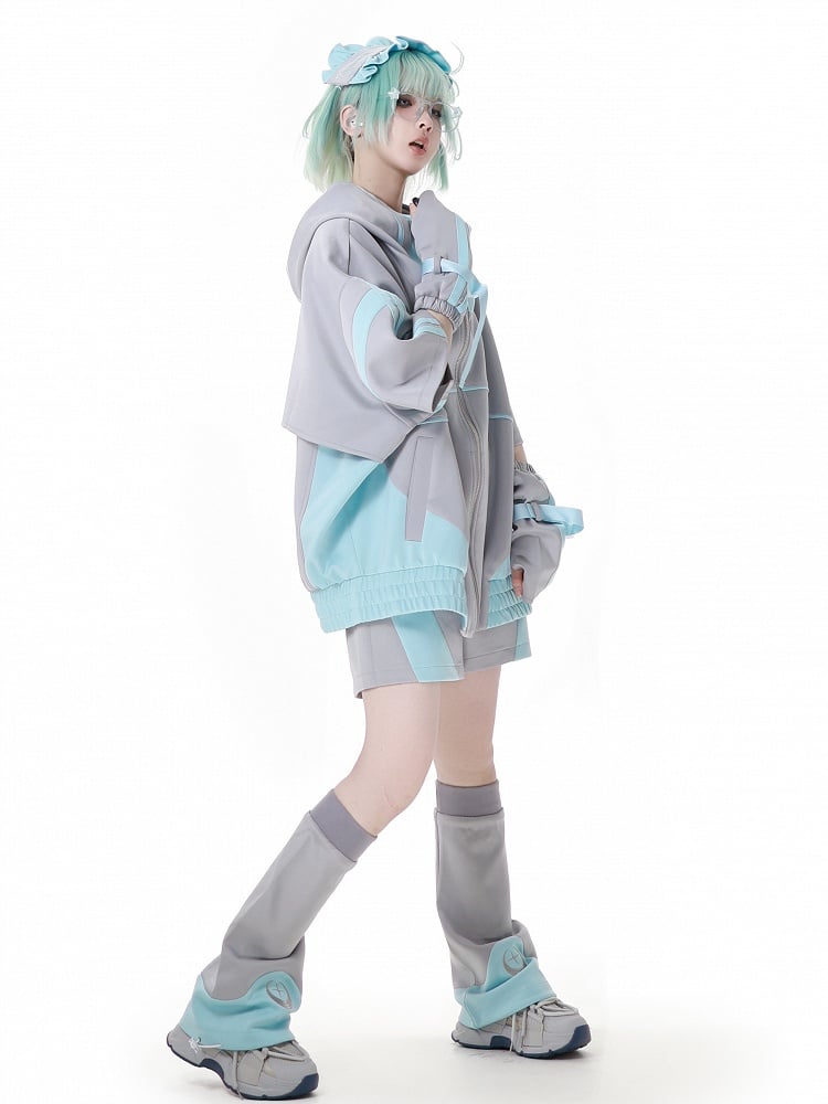 Design and Sleeves Green Strap Gray