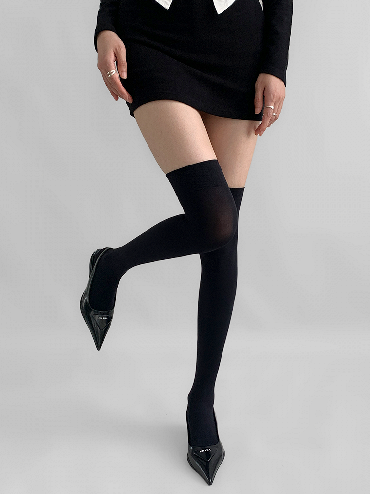 Paw JK White/Black Stockings Kitty Anti-slip