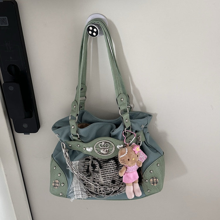 Y2K Green Vintage Underarm Bag Mint Shoulder Alternative