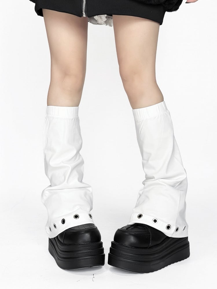 Warmers Decorations Black/White Leg with Metal Eyelet