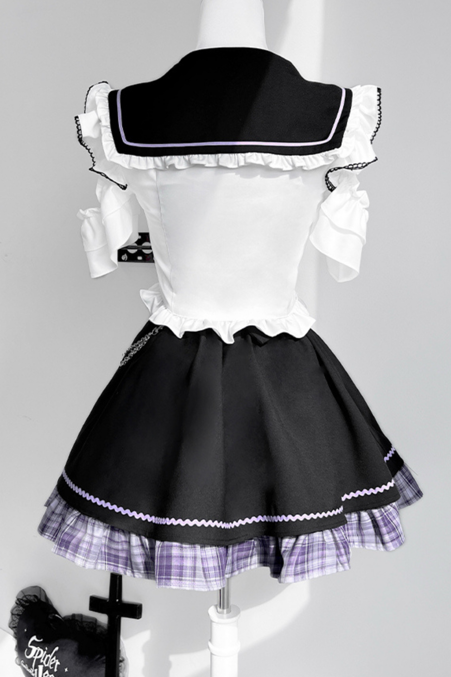 Set Sailor Flared Check Top + Rock Mine