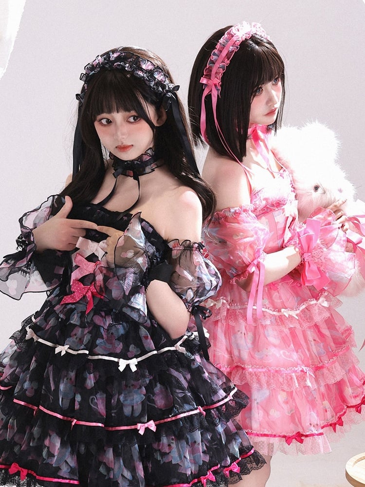 Pink Hairband Black Blue /