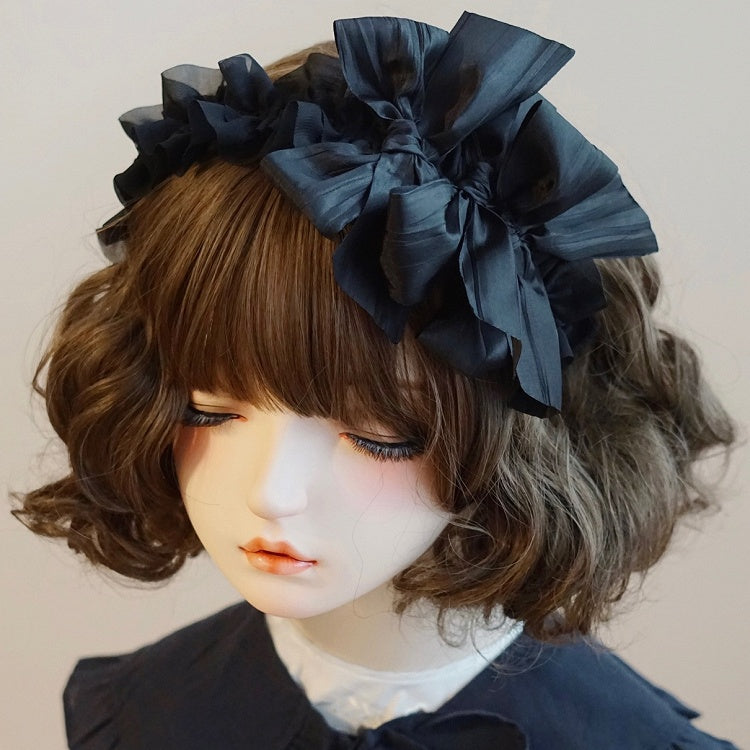 トリムブラックレースディテールボウノットKC