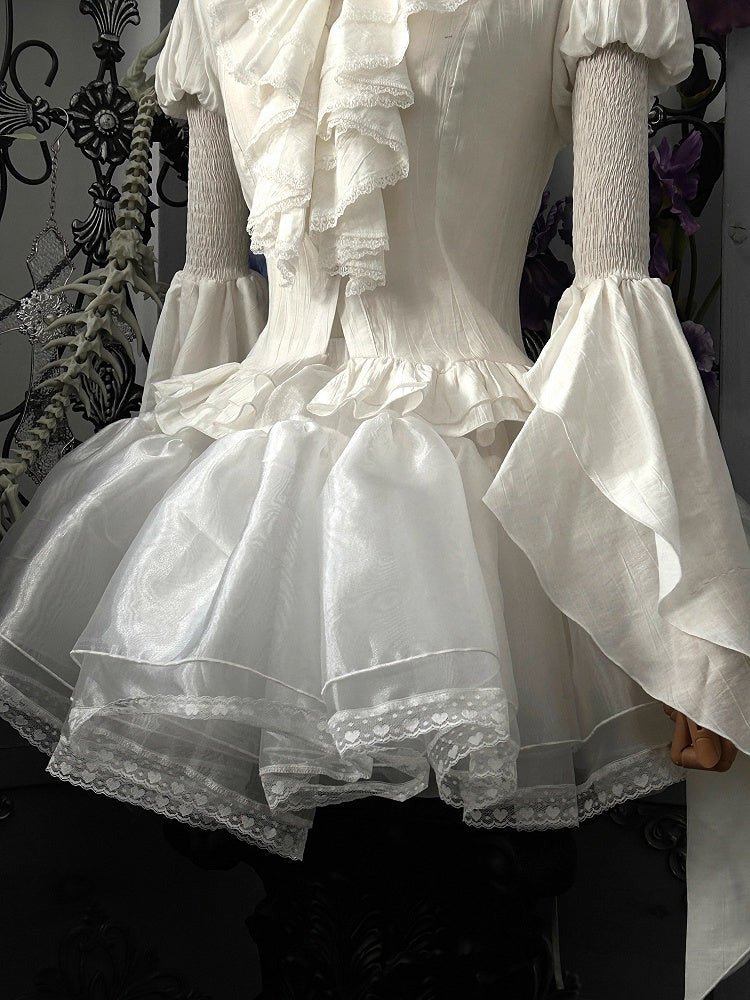 Weiße Shiro Gothic Lolita Puffy Petticoat Pumphose