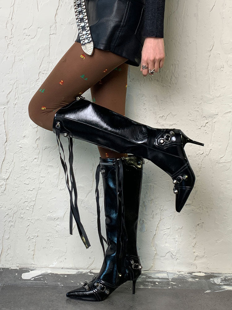 クリスマスブラウンY2Kタイツ