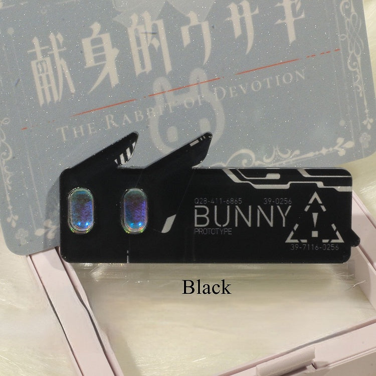 4 Hairclip Little Colors Bunny Style Acrylic Landmine Duckbill