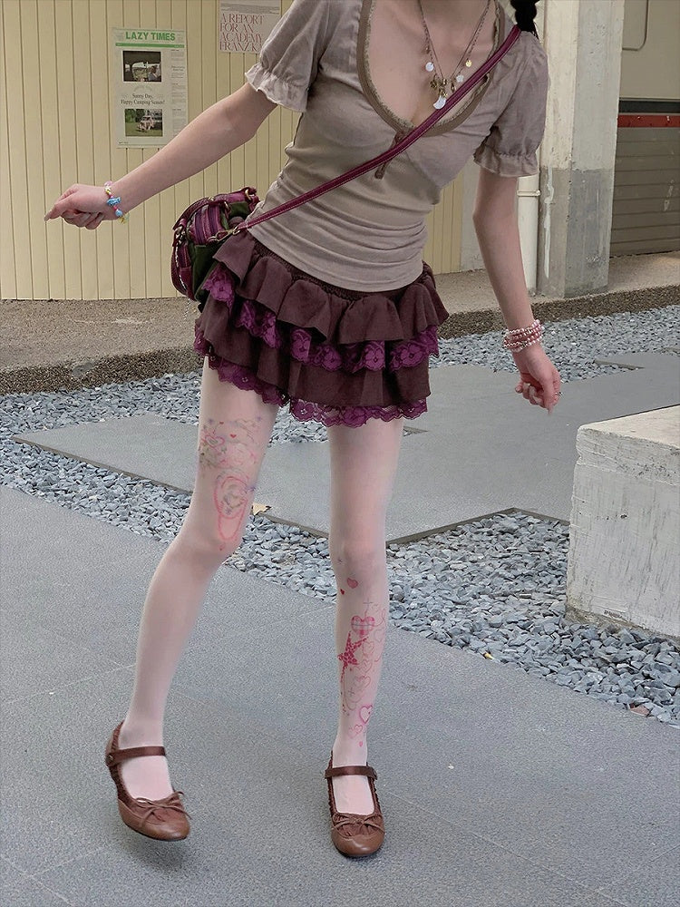 Playful (Cute Tights Style) Heart Print Tattoo