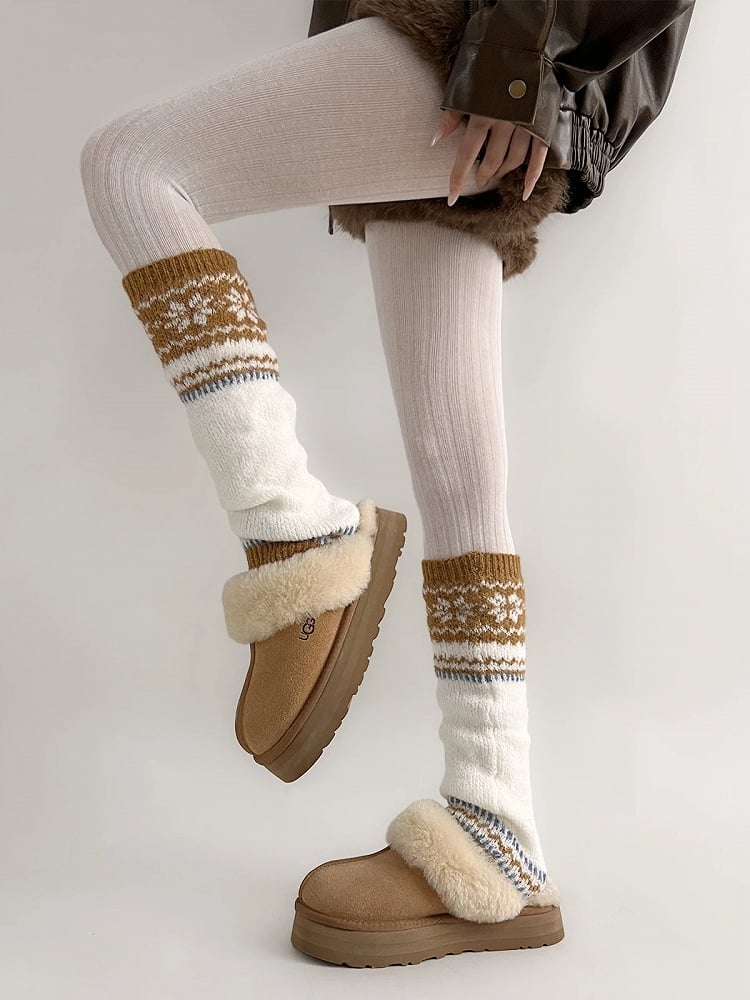 Isle Fair Leg Colors) Knit Patterned Warmers(4