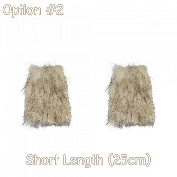 Available) Fur Lengths Faux Warmers Layered Leg (2