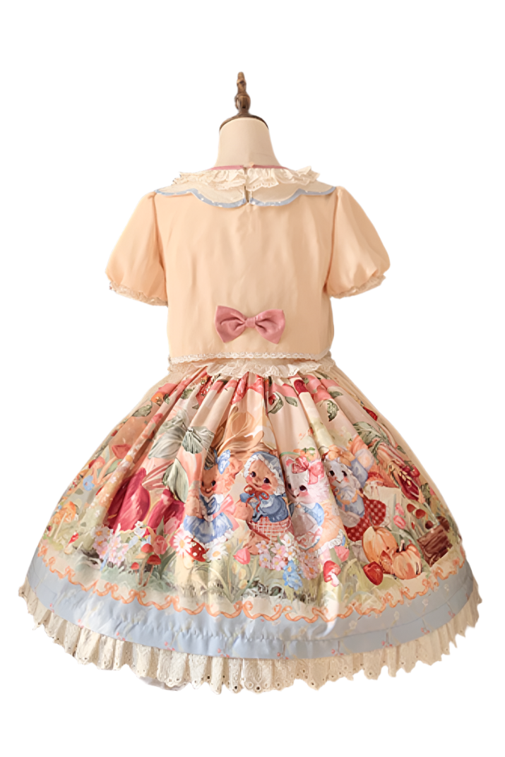 Schürze + Reservierungen Strapsdruckkleid Layered Carrot