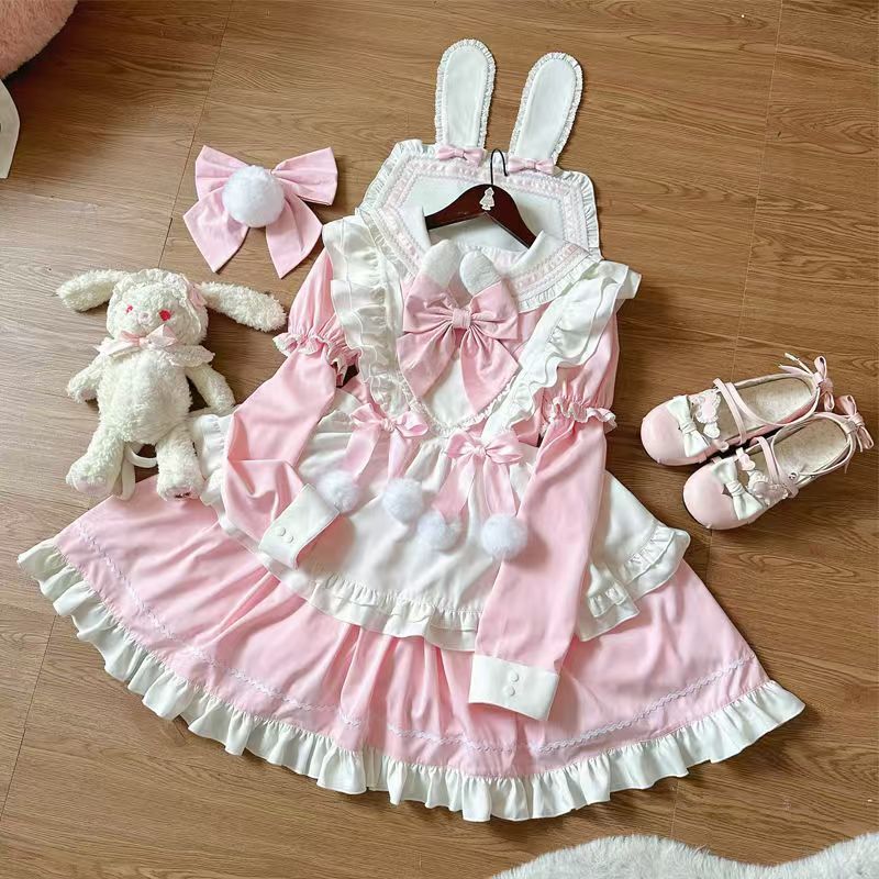 Sweetheart Bunny Ball Lolita Princess OP Long Sleeve Dress