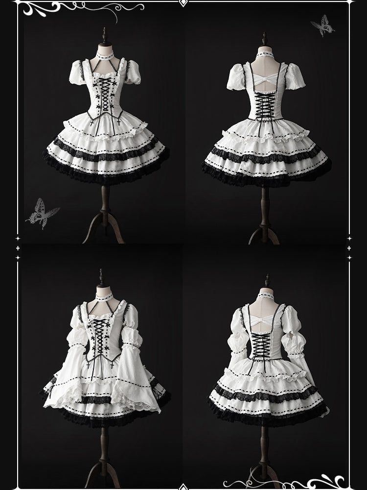 Girl Sleeves Top Outfit Skirt Lolita Detachable Fanart Magic Fashion Puff Gothic +