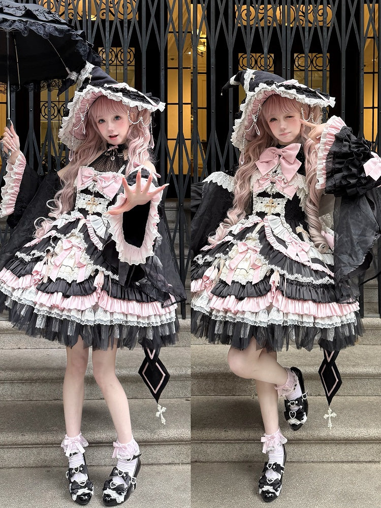 Herz Keil Jirai Cut-out Mary Kei Schuhe Gyaru Schwarz Heels Janes Mode