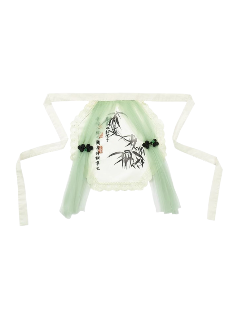 Print Big + Dress Apron Bow Short China