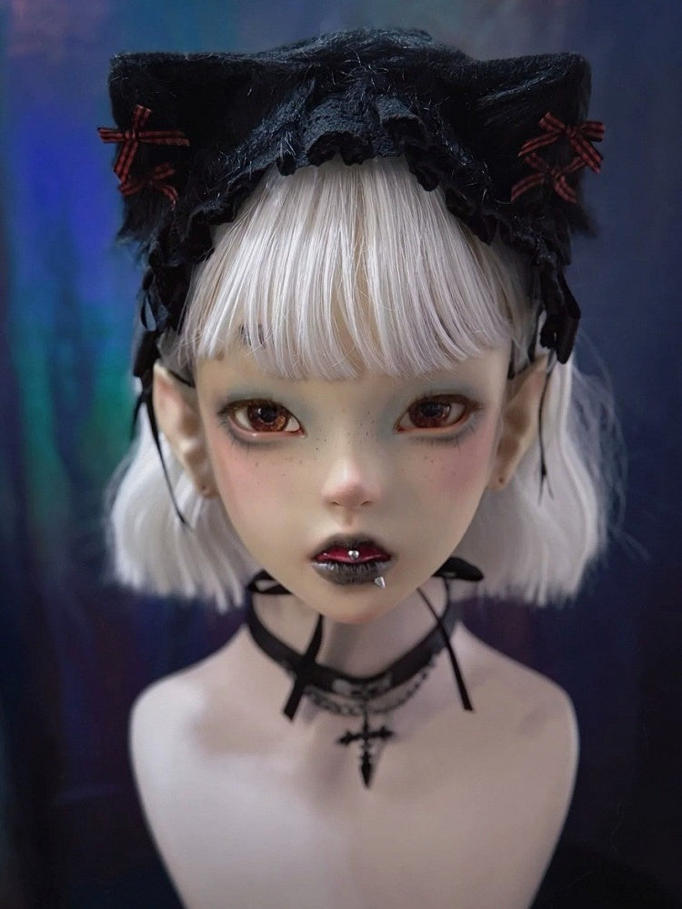 Gothic Lace Cat Ear Headband - Strange Sugar