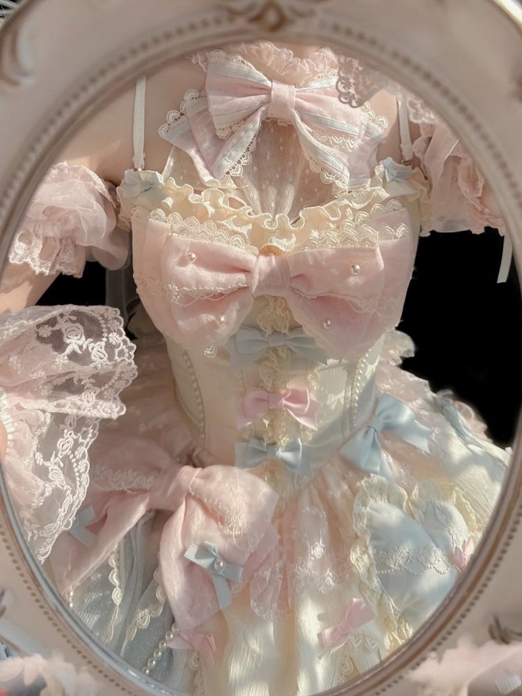 Rainbow Halter Lolita JSK Full Set | Sweetheart Macaron Lolita
