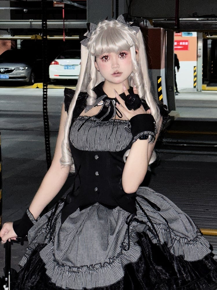 Bowknot Red Hairclip / Black