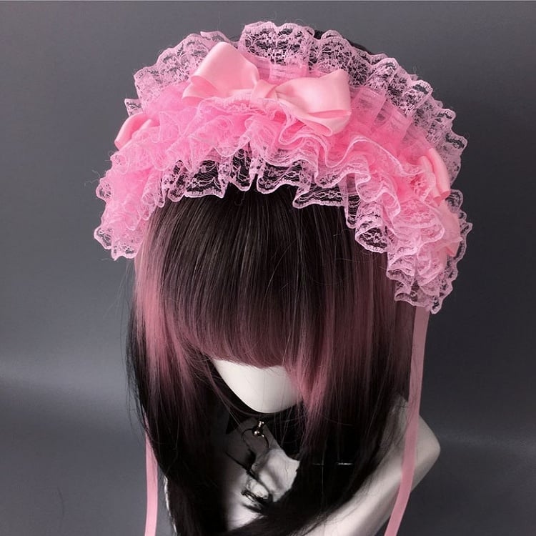 Hairband Bow Colors Lace 4